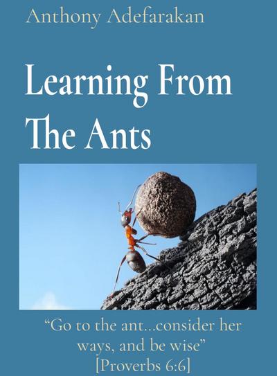 Learning From The Ants: "Go to the ant...consider her ways, and be wise"  [Proverbs 6