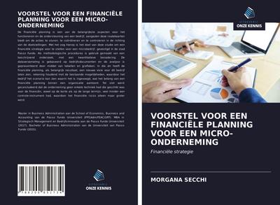 VOORSTEL VOOR EEN FINANCIËLE PLANNING VOOR EEN MICRO-ONDERNEMING