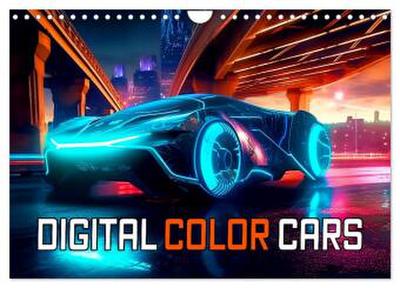 Digital Color Cars (Wandkalender 2026 DIN A4 quer), CALVENDO Monatskalender