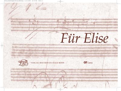 Ludwig van Beethoven. Klavierstück a-Moll WoO 59. Für Elise