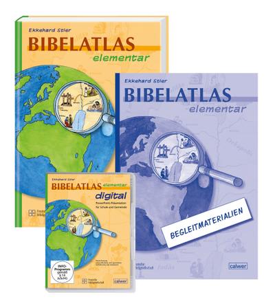 Bibelatlas elementar digital + Bibelatlas elementar + Begleitheft, m. 1 CD-ROM