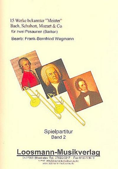 15 Werke bekannter Meisterfür 2 Posaunen (Baritone)