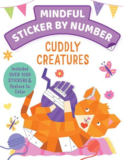 Mindful Sticker by Number: Cuddly Creatures