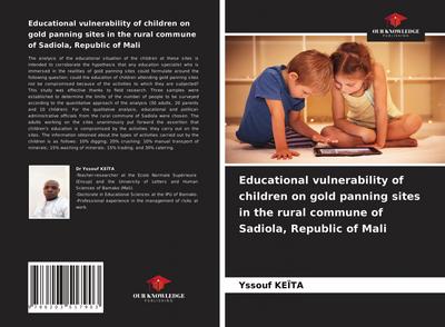 Educational vulnerability of children on gold panning sites in the rural commune of Sadiola, Republic of Mali