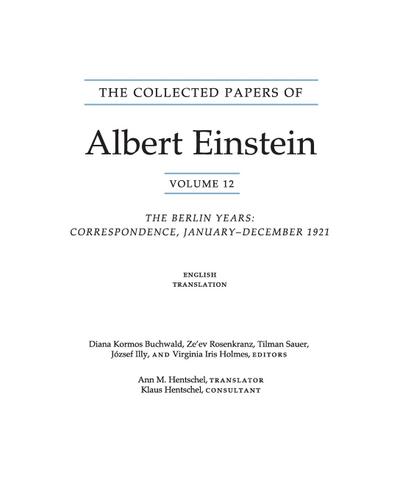 The Collected Papers of Albert Einstein, Volume 12 (English)