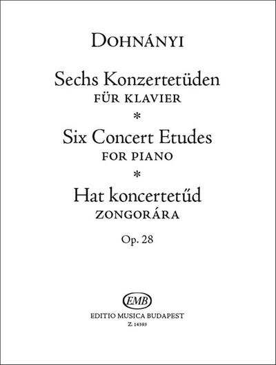 6 Konzertetüden op.28für Klavier