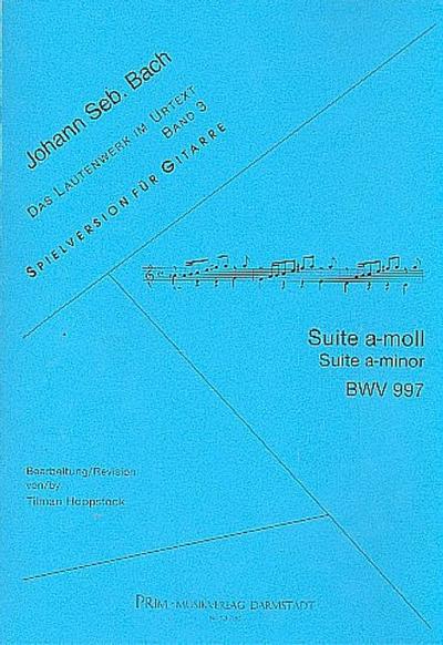 Suite a-Moll BWV997für Gitarre
