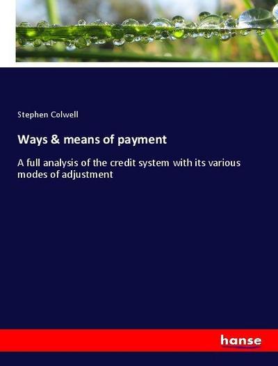 Ways & means of payment