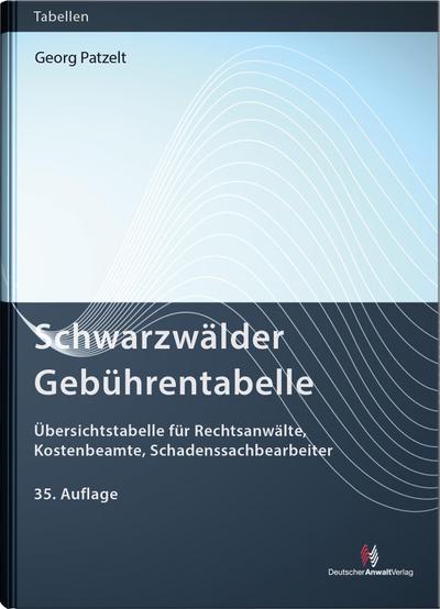 Schwarzwälder Gebührentabelle