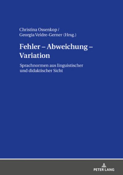 Fehler - Abweichung - Variation