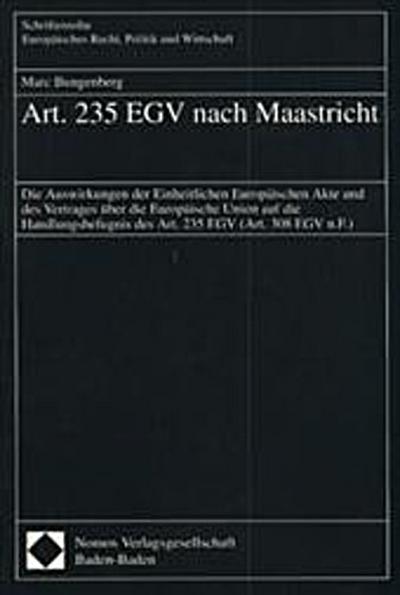 Artikel 235 EGV nach Maastricht