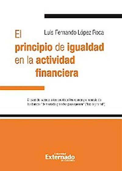 El principio de igualdad en la actividad financiera.