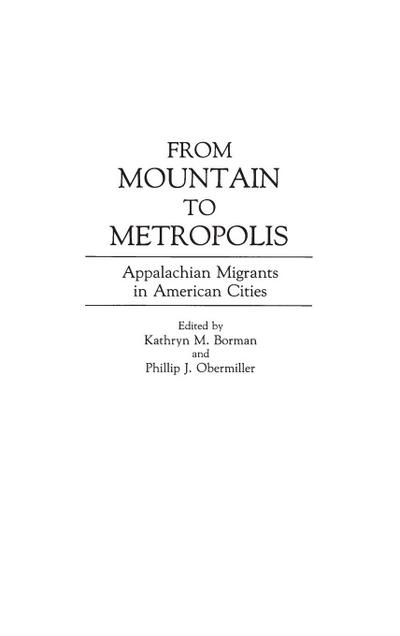 From Mountain to Metropolis
