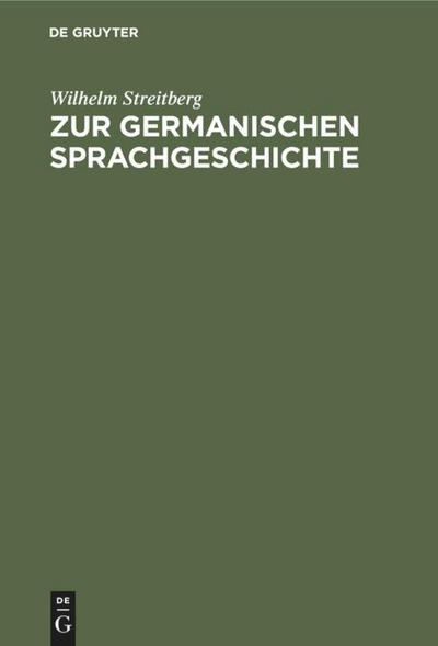 Zur germanischen Sprachgeschichte