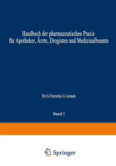 Hagers Handbuch der Pharmazeutischen Praxis