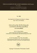 Untersuchung über die Einwirkung der verschiedenen