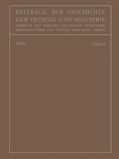 Beiträge zur Geschichte der Technik und Industrie