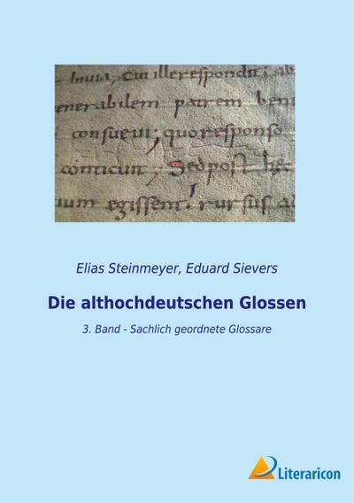 Die althochdeutschen Glossen