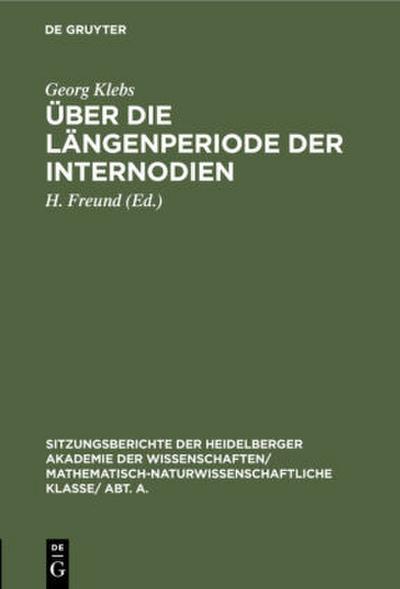 Über die Längenperiode der Internodien