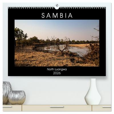 Sambia "Das wirkliche Afrika" (hochwertiger Premium Wandkalender 2026 DIN A2 quer), Kunstdruck in Hochglanz