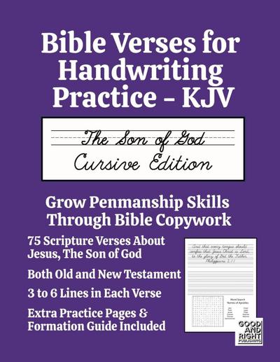 Bible Verses for Handwriting Practice - KJV