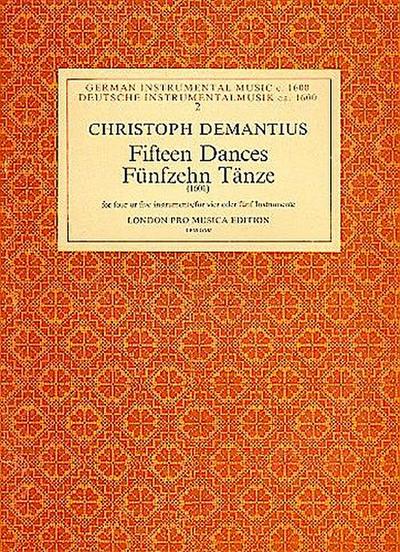 15 Tänze für 4-5 InstrumentePartitur und Stimmen