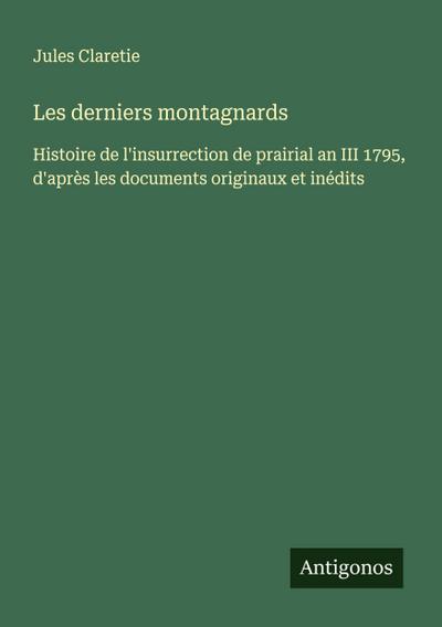 Les derniers montagnards