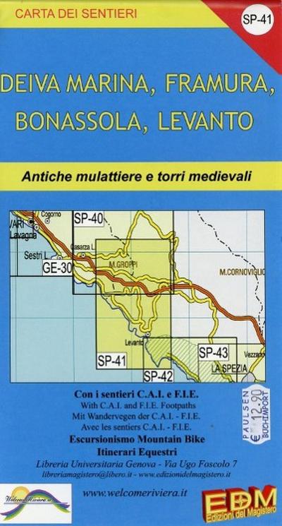 EDM Wanderkarte Deiva Marina, Framura, Bonassola, Levanto