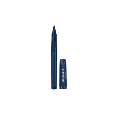 Moleksine Kaweco Roller Pen, Blue, Medium Point (0.7 MM), Black Ink