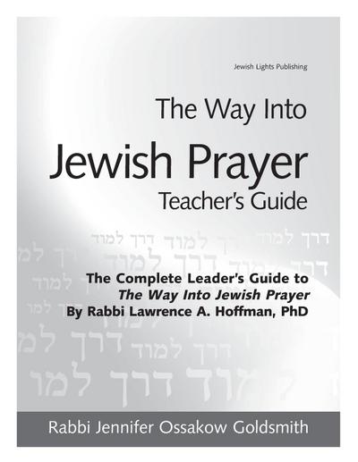 The Way Into Jewish Prayer Teacher’s Guide