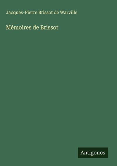 Mémoires de Brissot