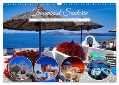 Trauminsel Santorin (Wandkalender 2026 DIN A3 quer), CALVENDO Monatskalender