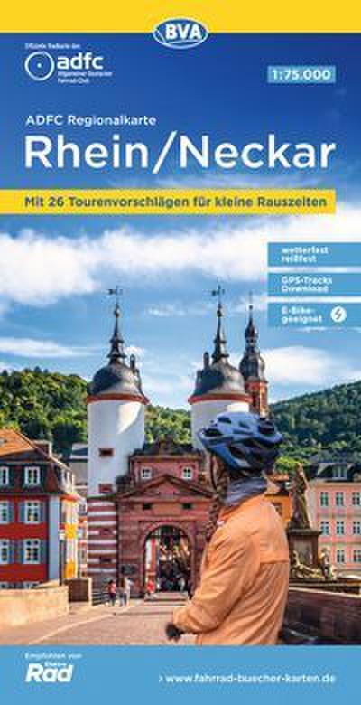 BVA ADFC Regionalkarte Region Rhein/Neckar 1:75.000