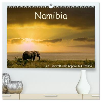 Namibia - Die Tierwelt vom Caprivi bis Etosha (hochwertiger Premium Wandkalender 2026 DIN A2 quer), Kunstdruck in Hochglanz