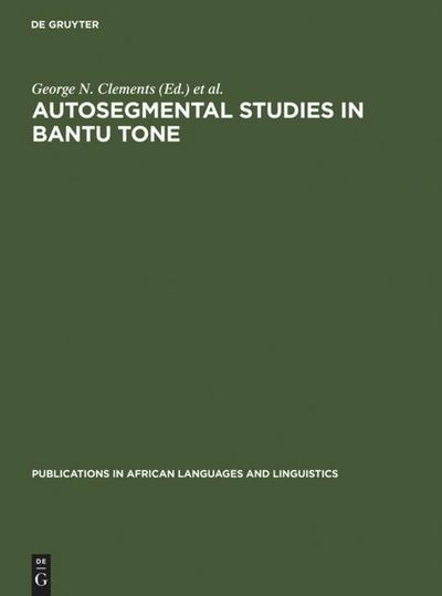 Autosegmental Studies in Bantu Tone