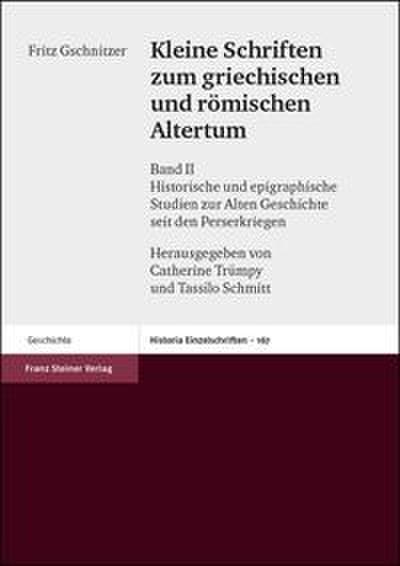 Kleine Schriften zum griechischen und römischen Altertum 2