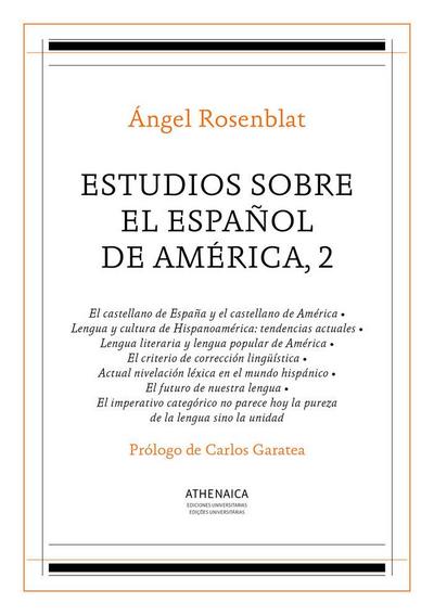 Estudios sobre el español de América, 2
