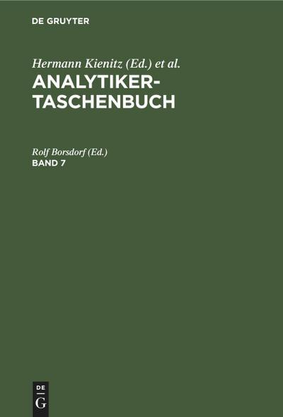 Analytiker-Taschenbuch. Band 7