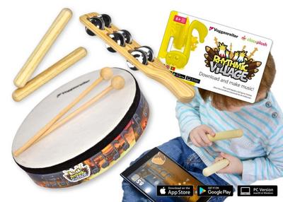 Rhythmic Village Percussion-Set, Instrumente und App