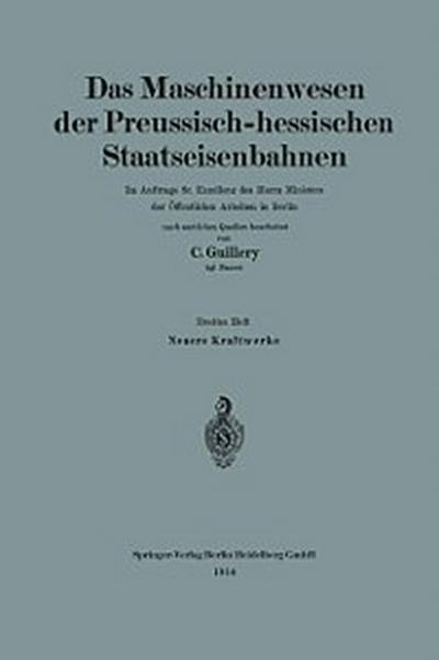 Neuere Kraftwerke der Preussisch-hessischen Staatseisenbahnen