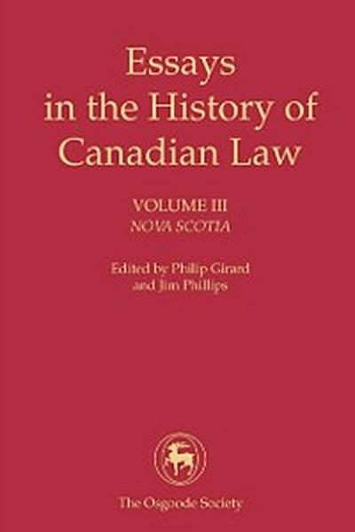 Essays in the History of Canadian Law