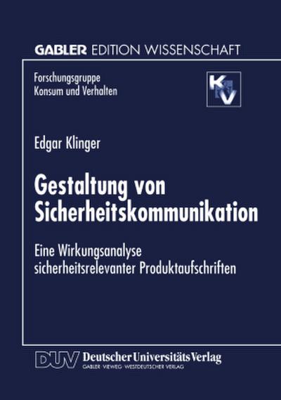 Gestaltung von Sicherheitskommunikation