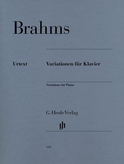 Brahms, Johannes - Variationen für Klavier