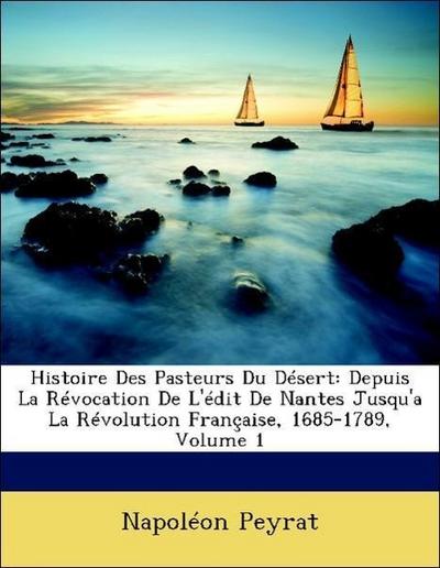 Peyrat, N: Histoire Des Pasteurs Du Désert: Depuis La Révoca