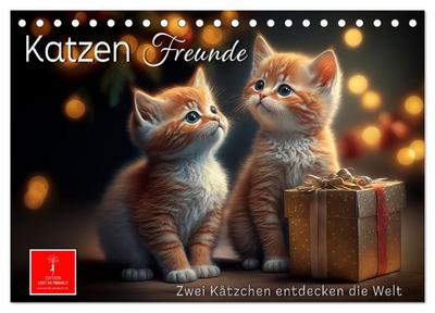 Katzen Freunde (Tischkalender 2026 DIN A5 quer), CALVENDO Monatskalender