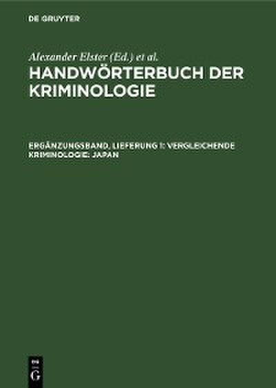 Vergleichende Kriminologie: Japan