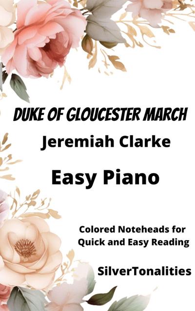 Duke of Gloucester March Piano Sheet Music with Colored Notation