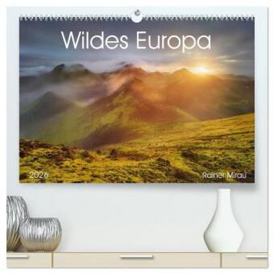 Wildes Europa 2026 (hochwertiger Premium Wandkalender 2026 DIN A2 quer), Kunstdruck in Hochglanz