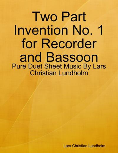 Lundholm, L: Two Part Invention No. 1 for Recorder and Basso