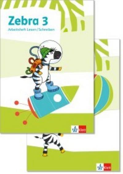 Zebra 3: Paket: Arbeitsheft Lesen/Schreiben und Arbeitsheft Sprache mit Videos und interaktiven Übungen Klasse 3 (Zebra. Ausgabe ab 2018)